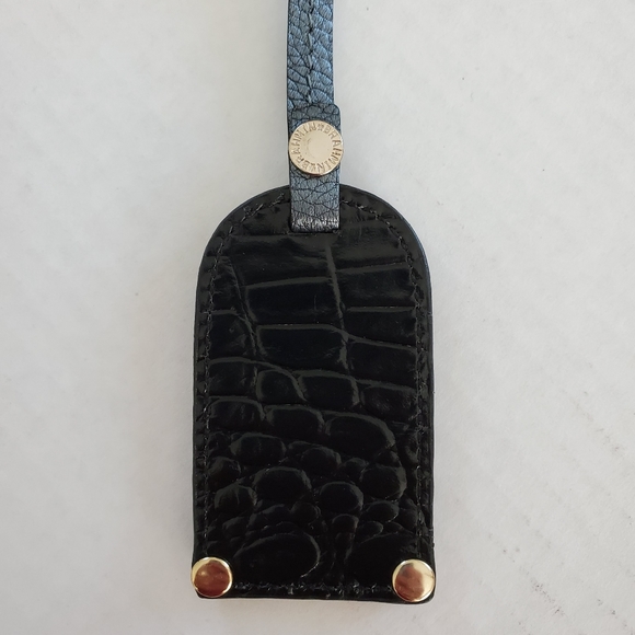 *Black Diamond* Brahmin Luggage Tag, Leather - Picture 5 of 6
